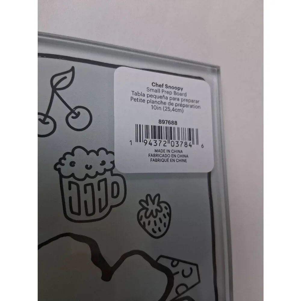 LENOX Chef Snoopy Collection Small Prep Board Peanuts-NWT 10x8'